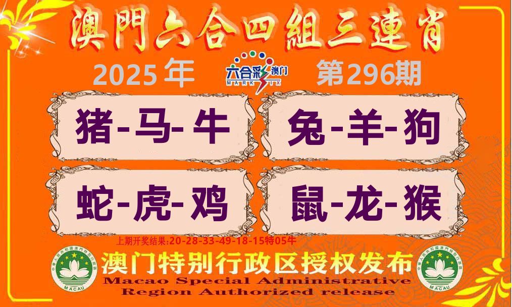 六合三连肖 第296期