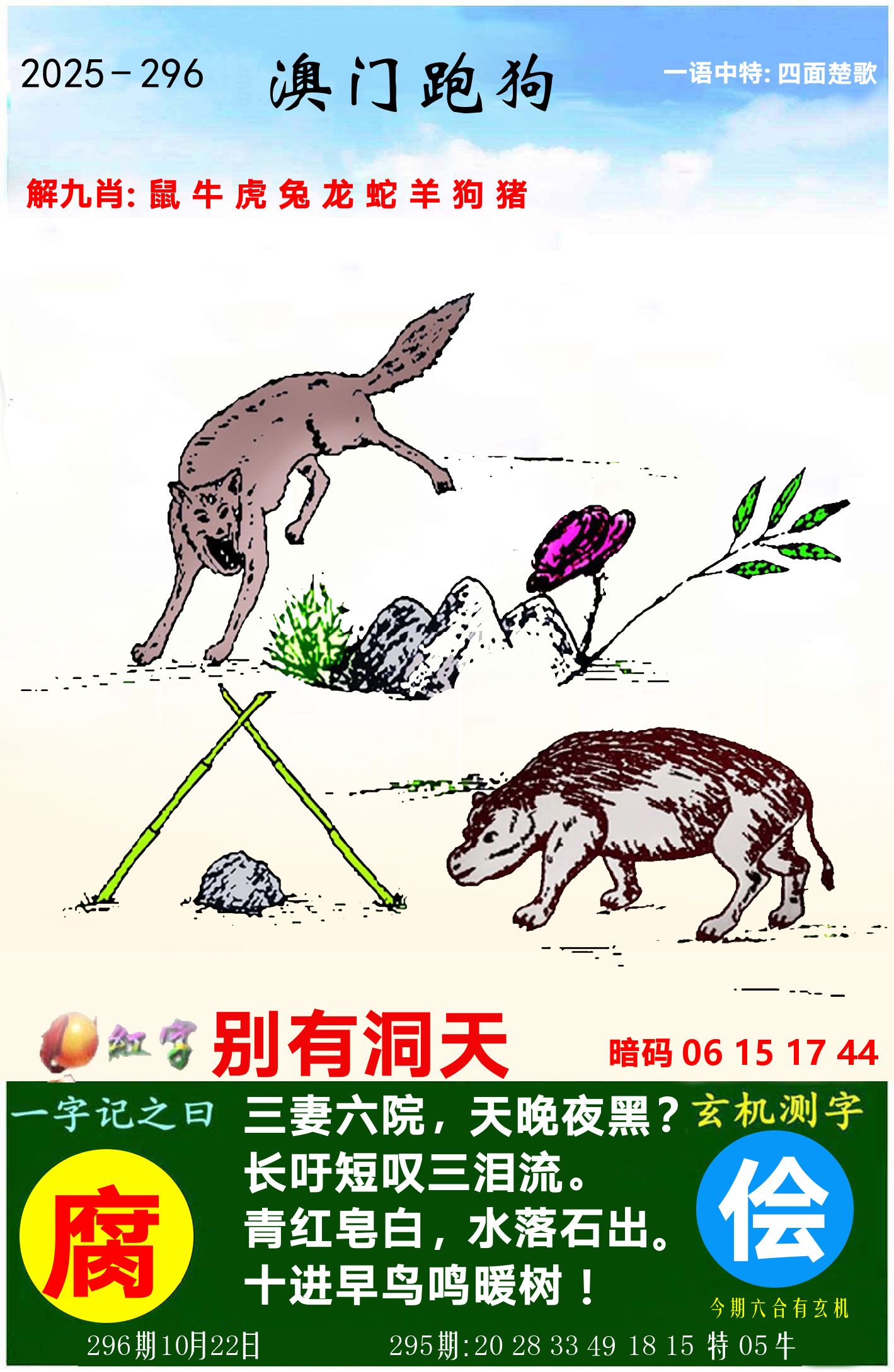 澳门跑狗图 第296期