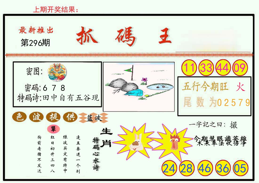 最新抓码王 第296期