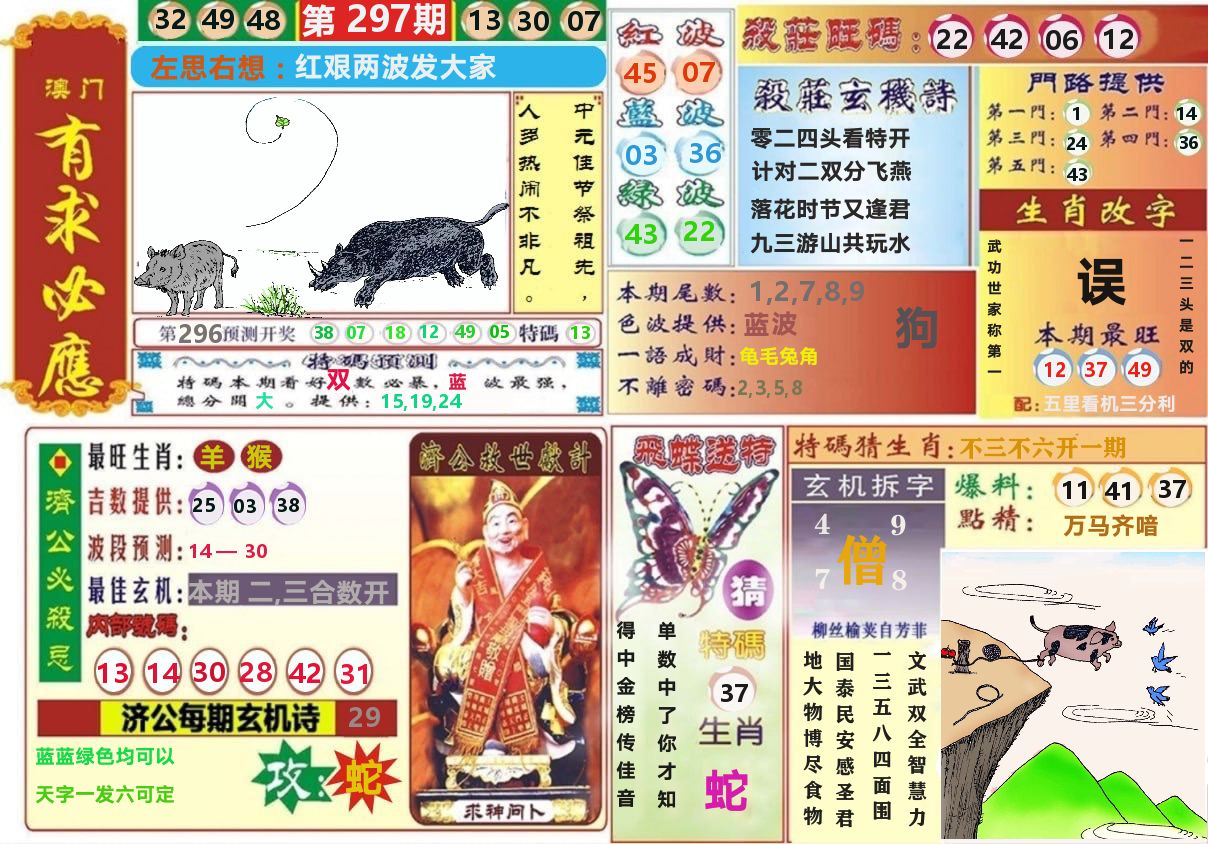 澳门有求必应 第297期