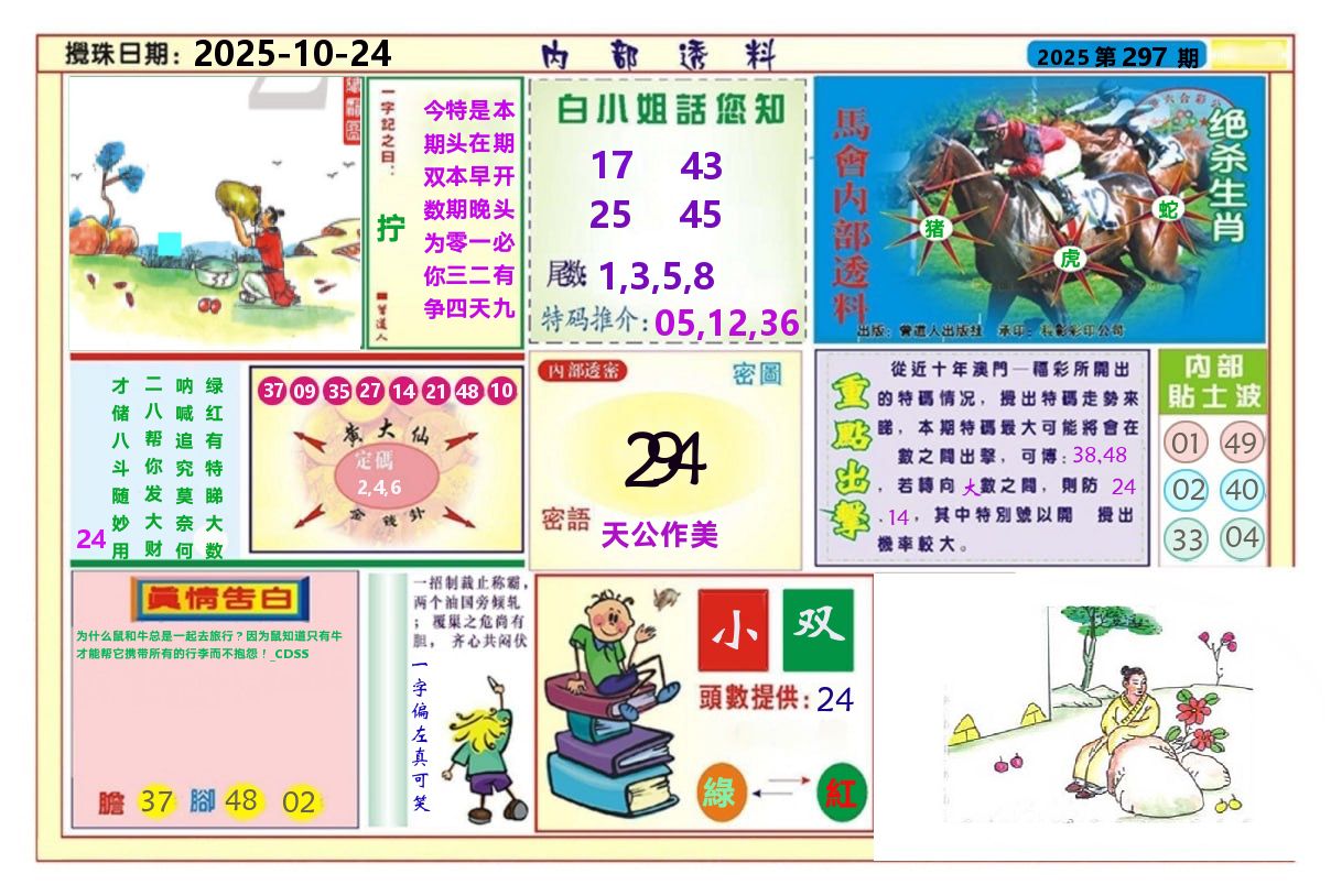 澳门内部透料A 第297期