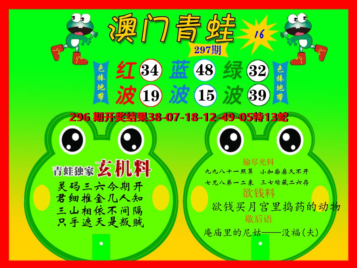 青蛙系列16 第297期