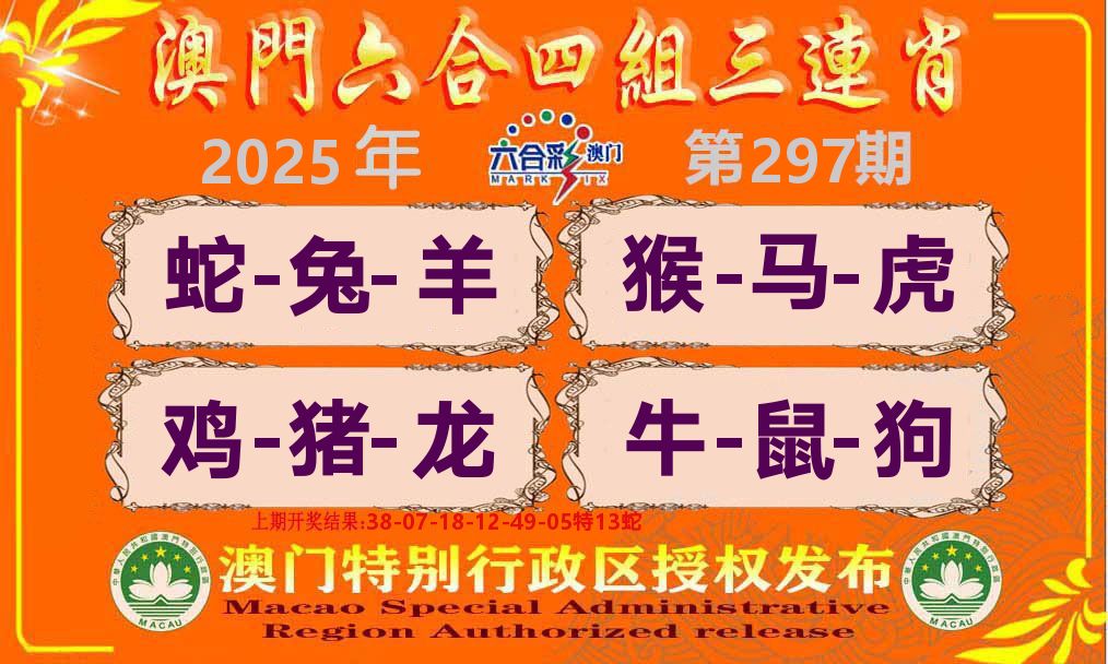 六合三连肖 第297期