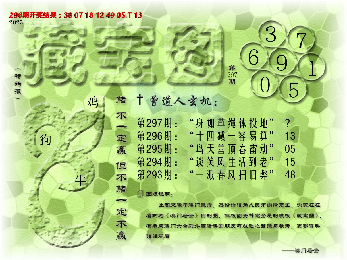 《藏宝图》 第297期
