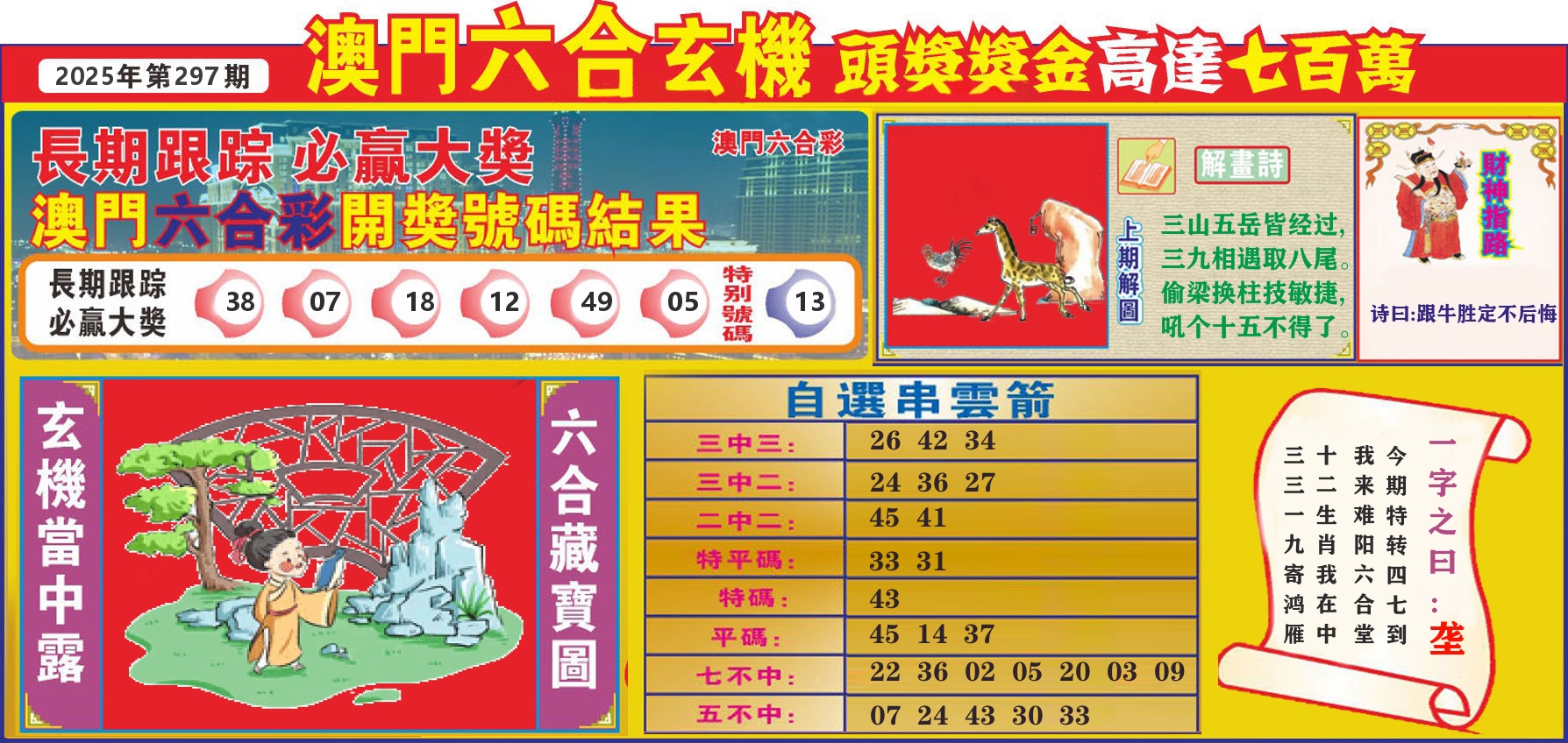 七星彩图C 第297期