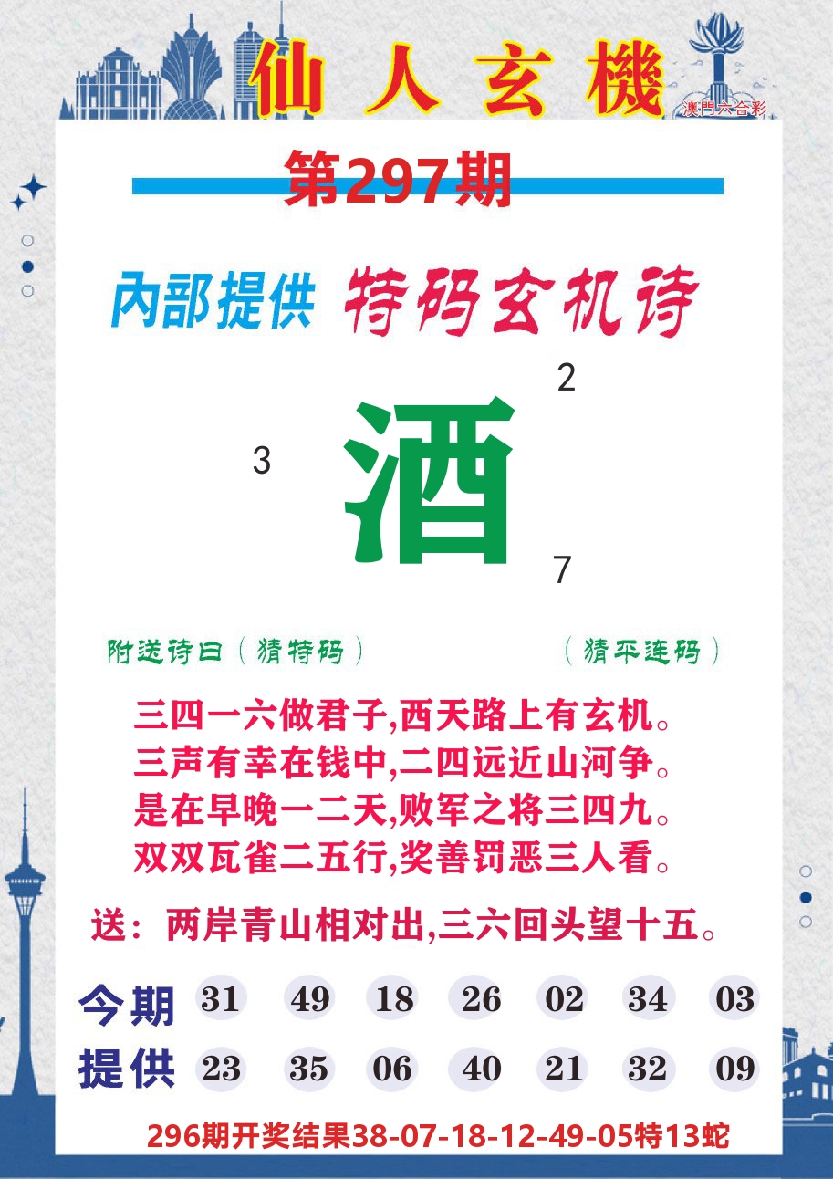 澳门钱多多D 第297期