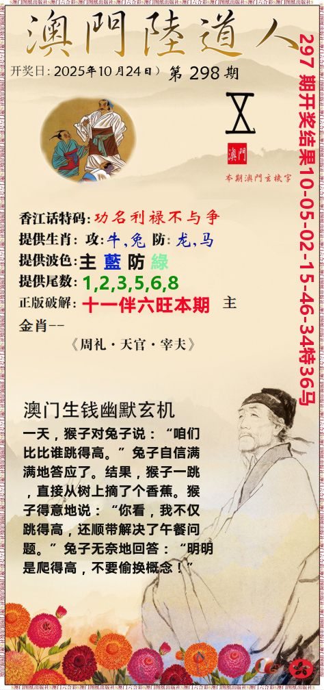 澳门陆道人 第298期