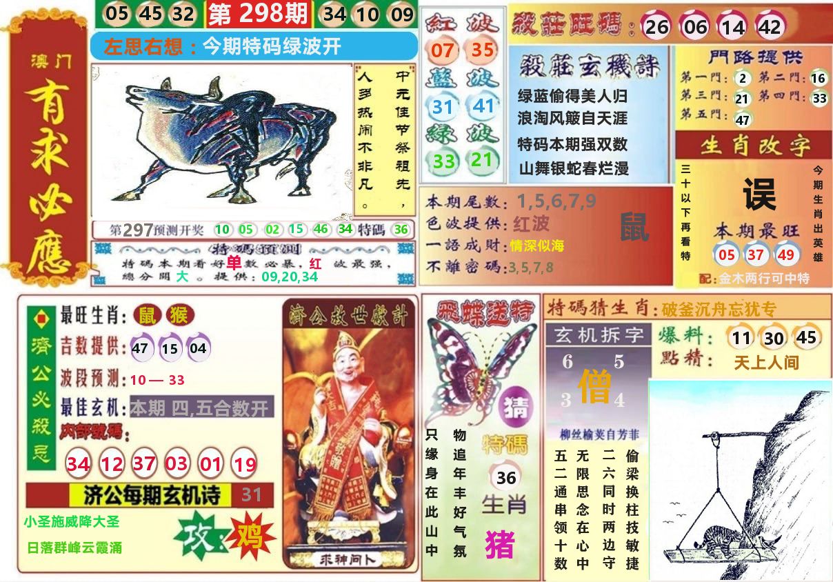 澳门有求必应 第298期