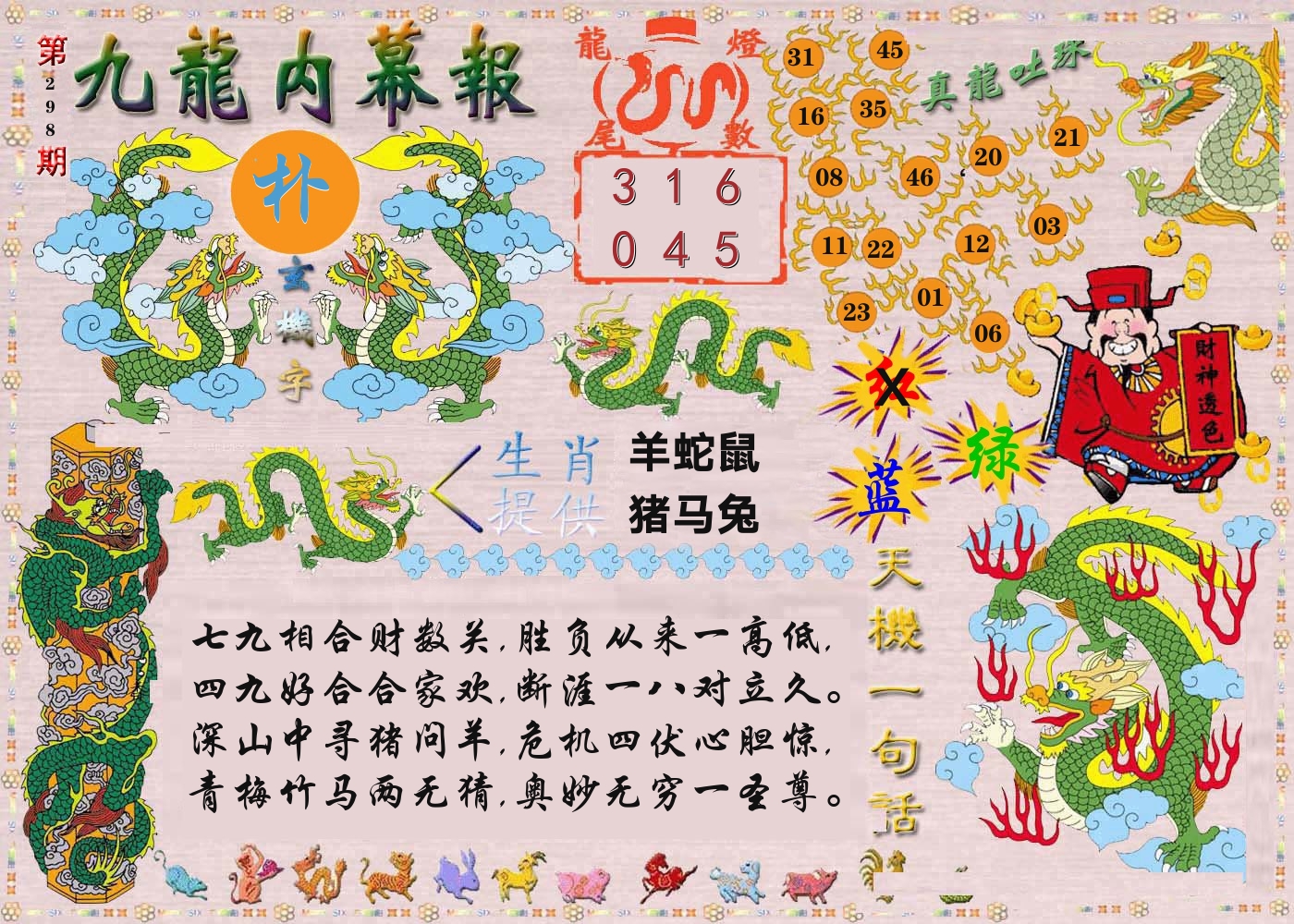 澳门内幕报 第298期