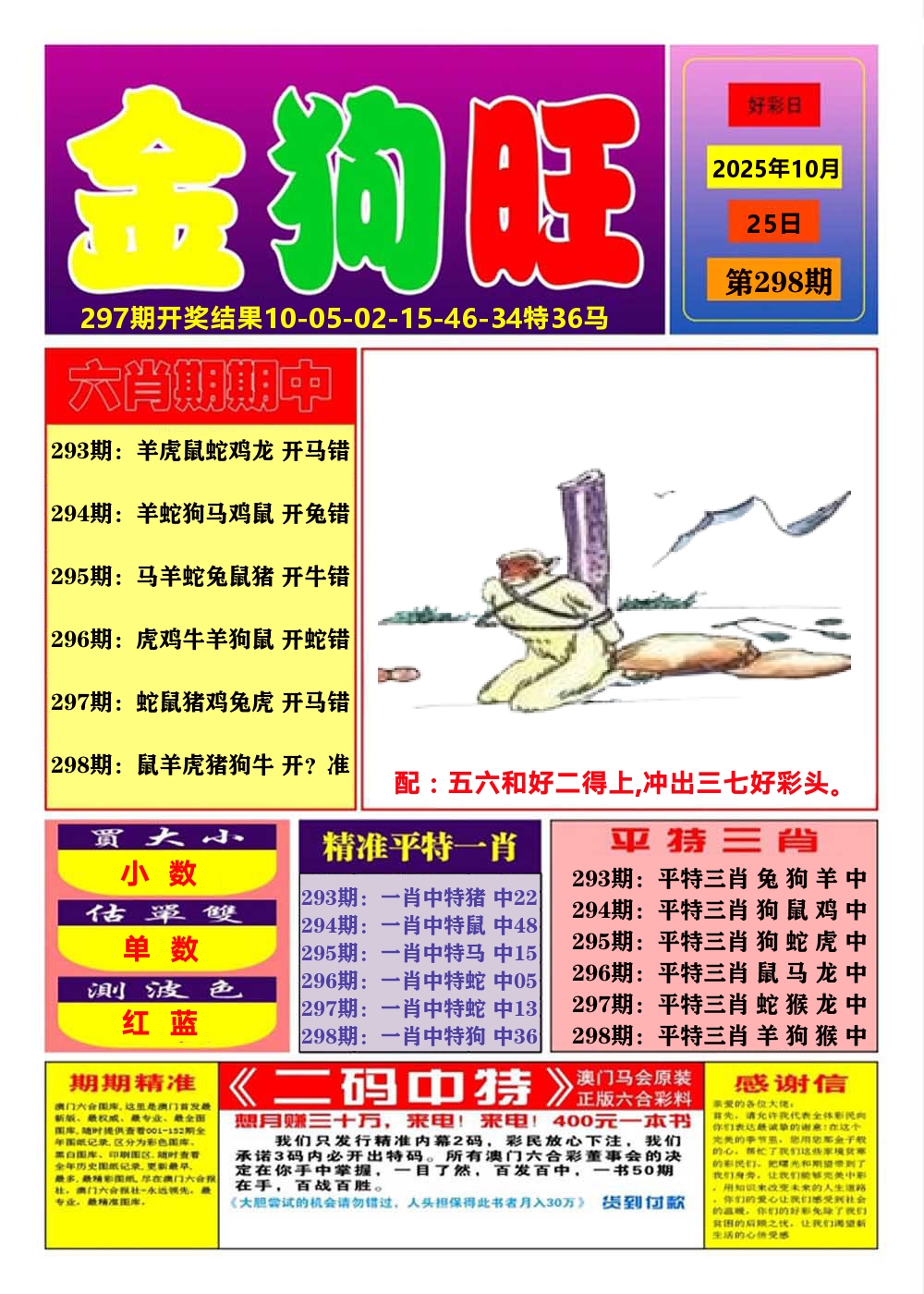 澳门金狗旺A 第298期