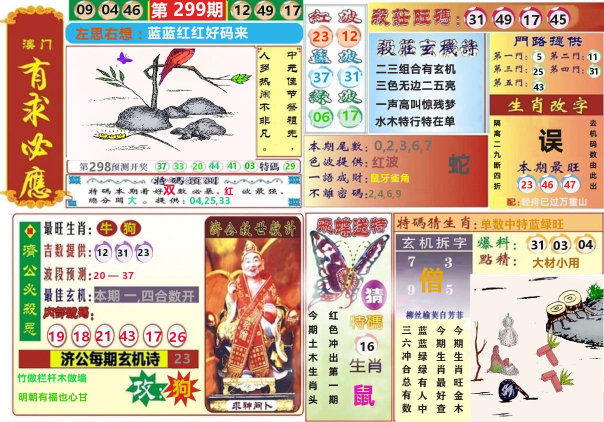 澳门有求必应 第299期