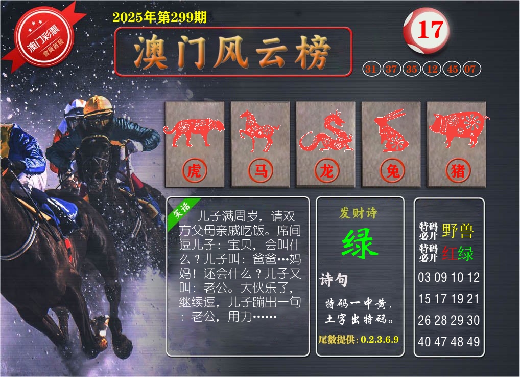 澳门风云榜 第299期