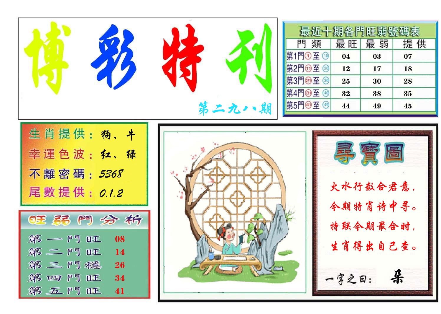 博彩特刊 第299期