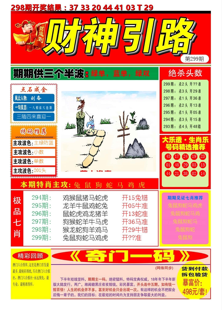 财神引路 第299期