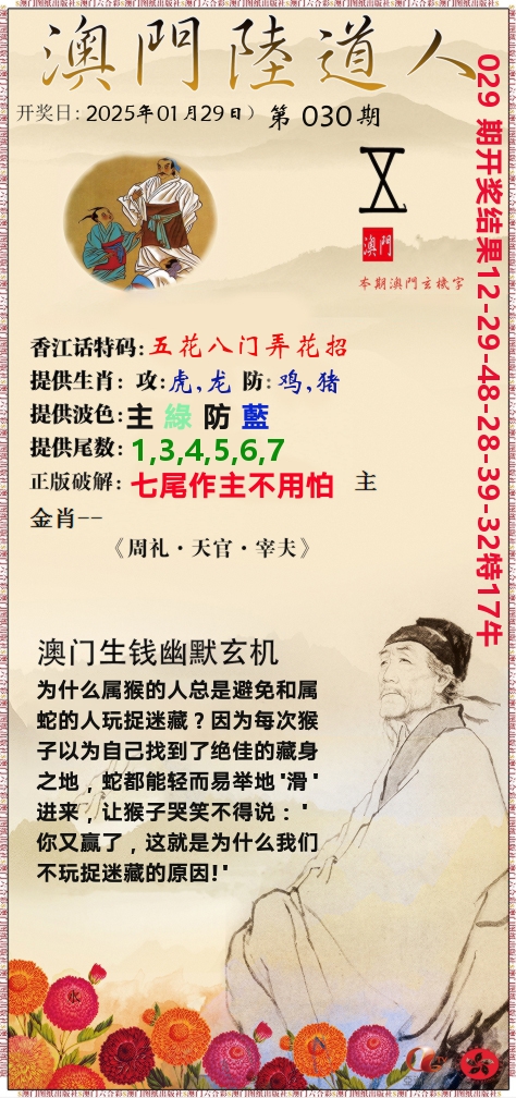澳门陆道人 第30期