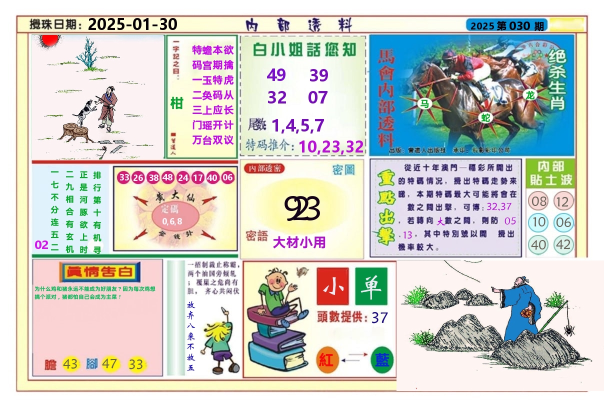 澳门内部透料A 第30期