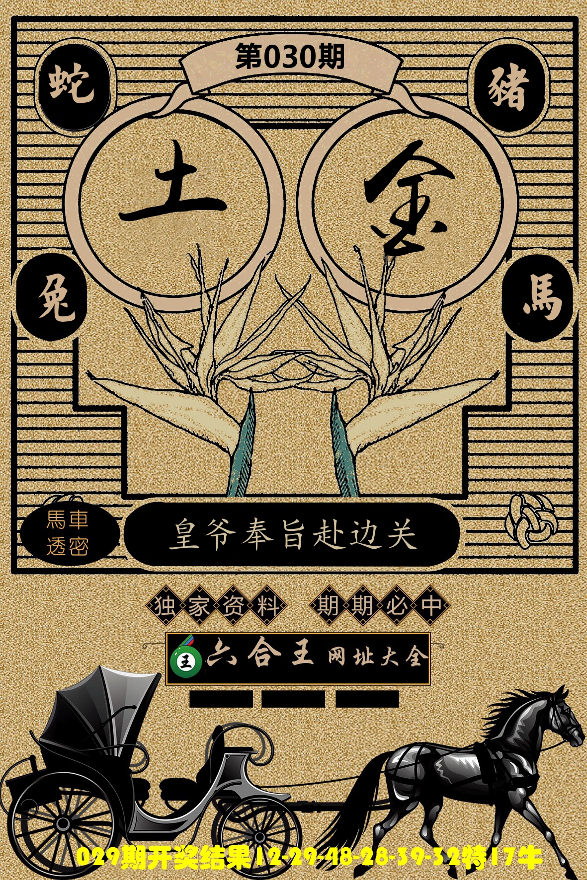 六合王马车透密 第30期