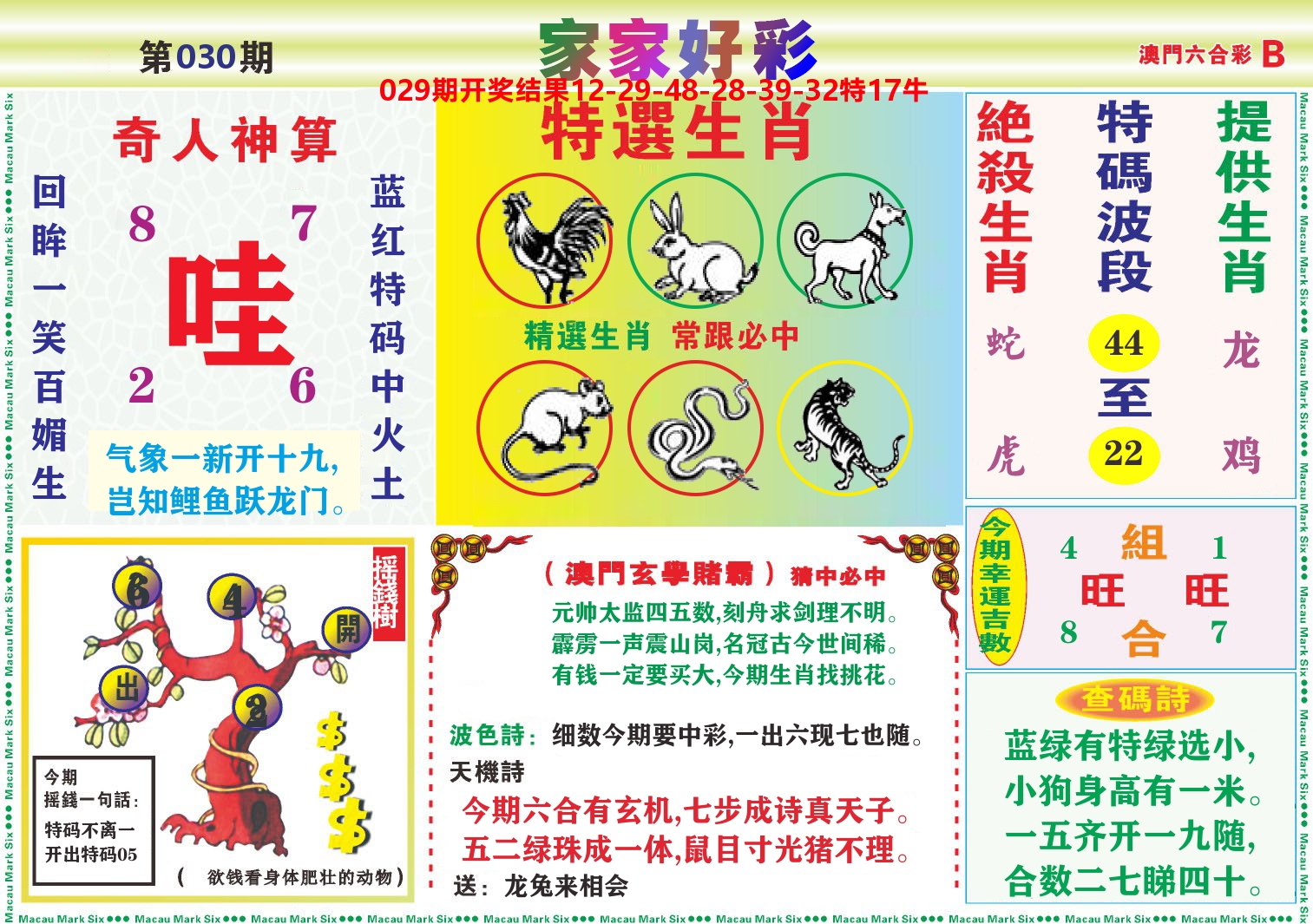 家家好彩B 第30期