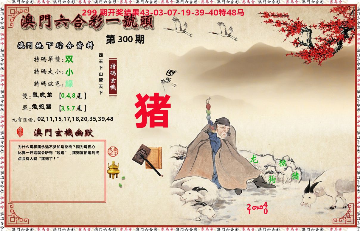 一号头 第300期
