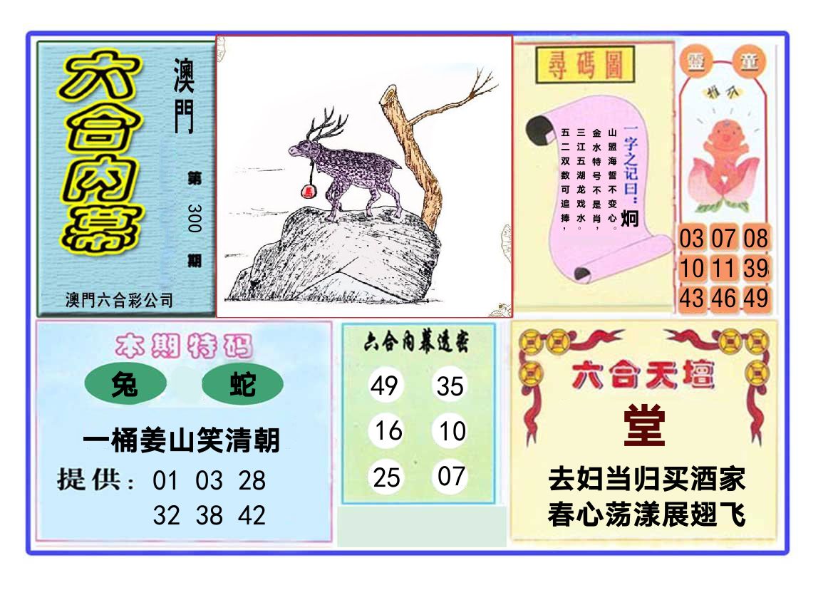 六合内幕 第300期