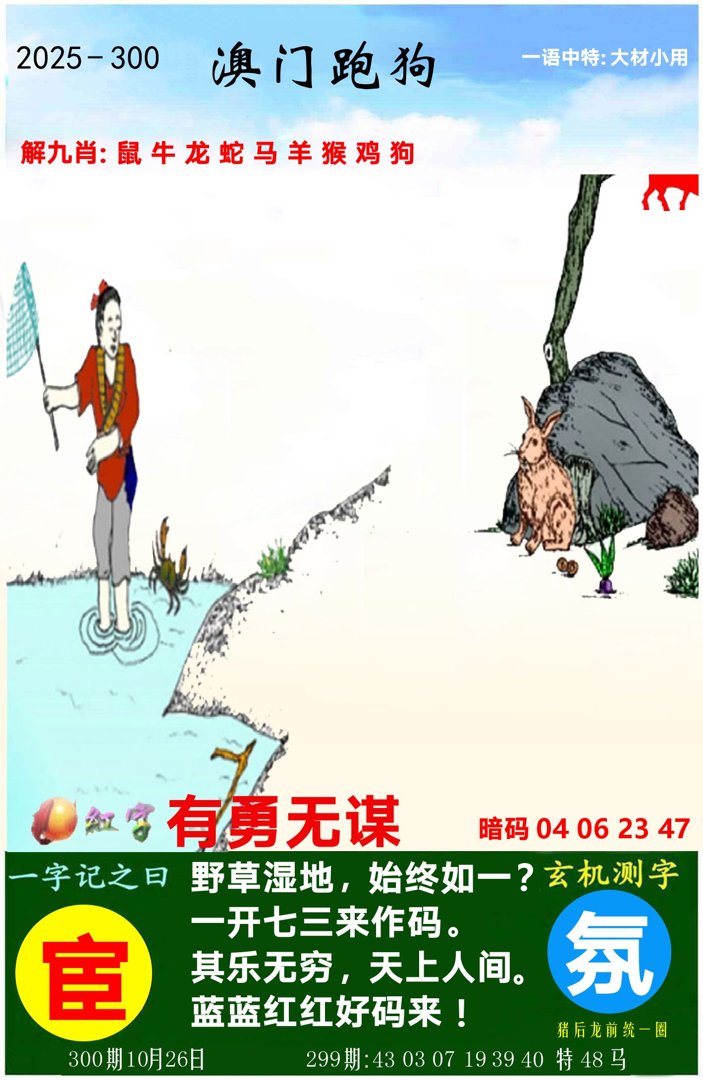 澳门跑狗图 第300期