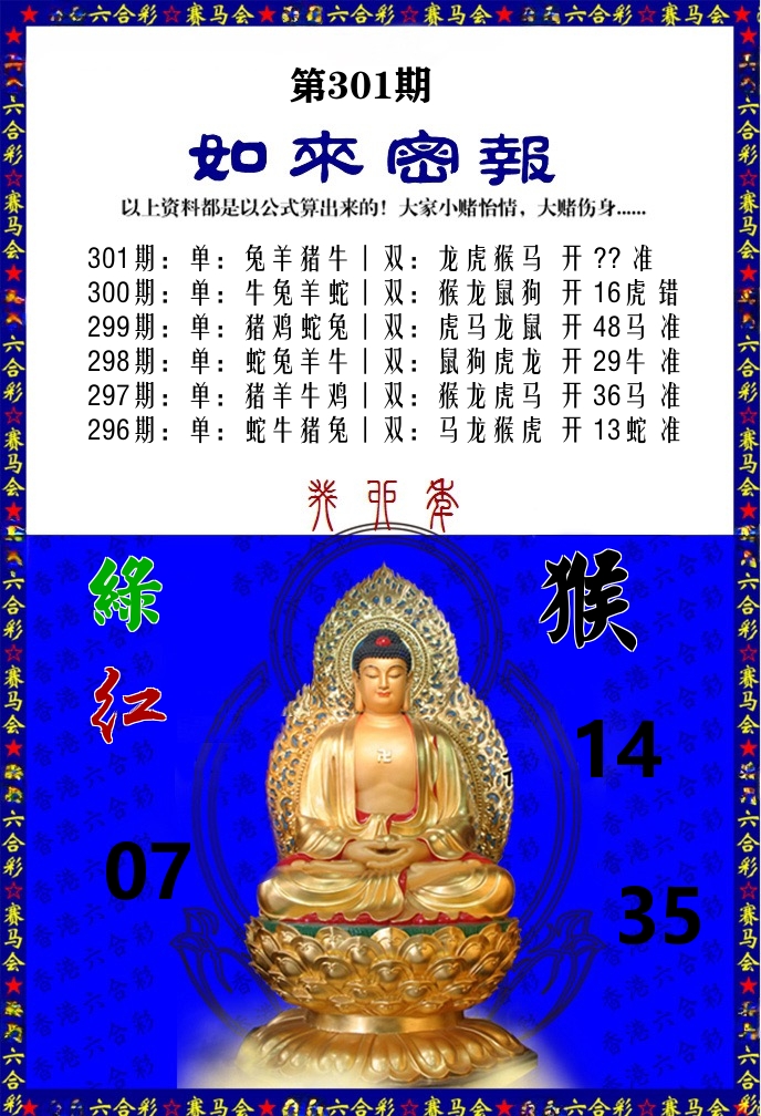 如来密报 第301期