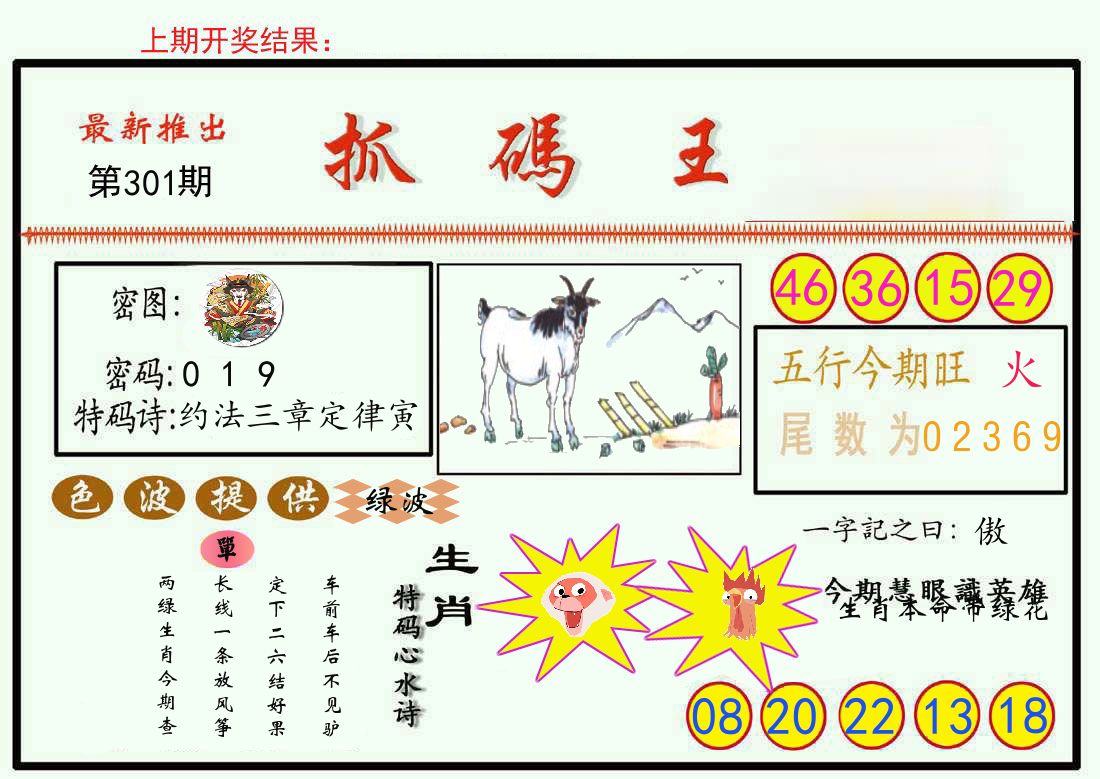 最新抓码王 第301期