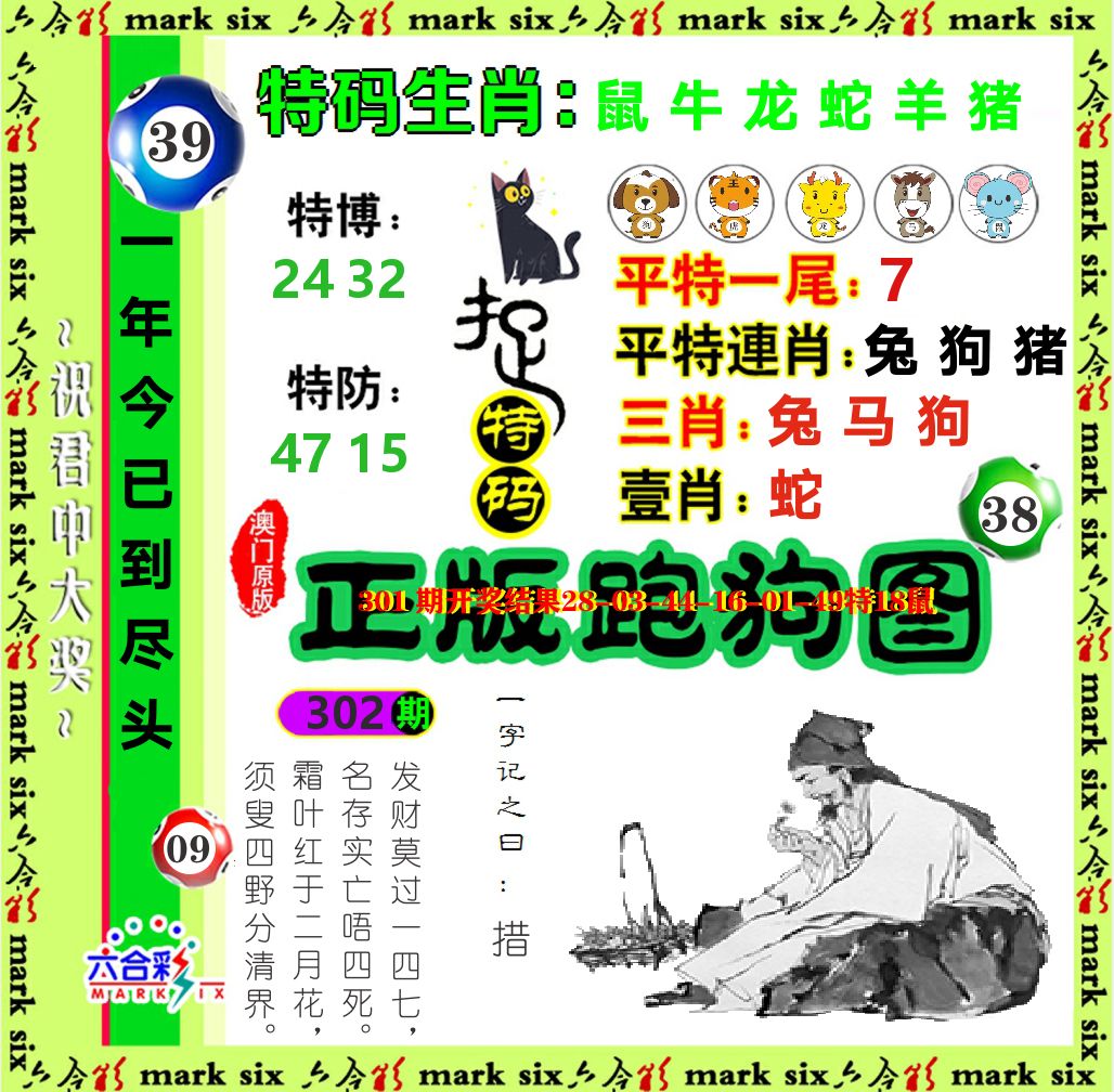 正版跑狗图 第302期