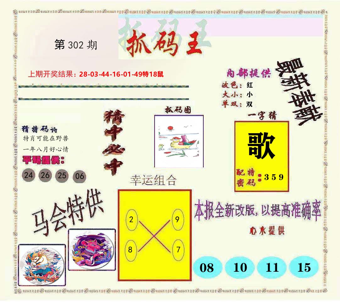 抓码王 第302期