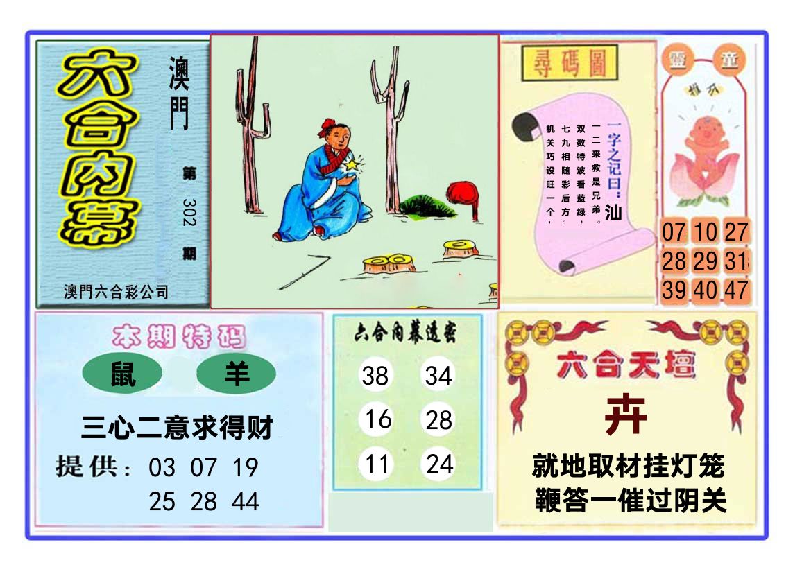 六合内幕 第302期