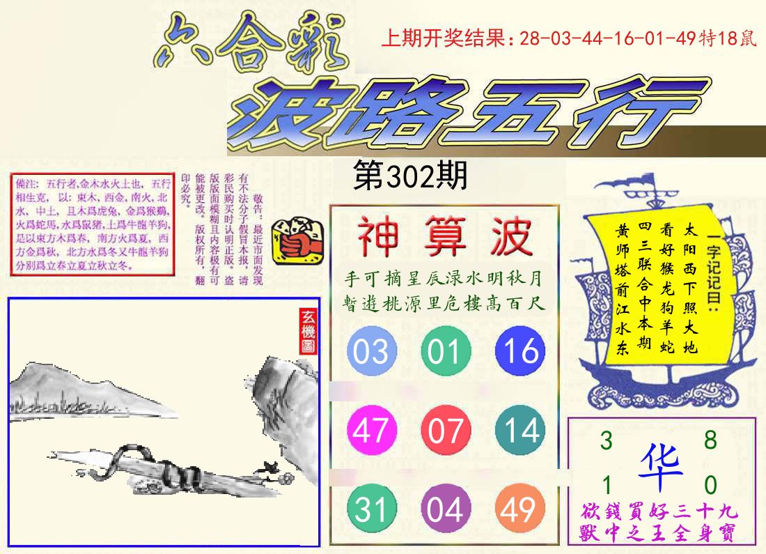 波路五行 第302期