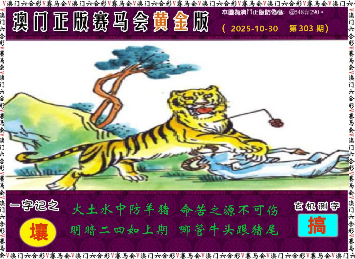 赛马会黄金版 第303期