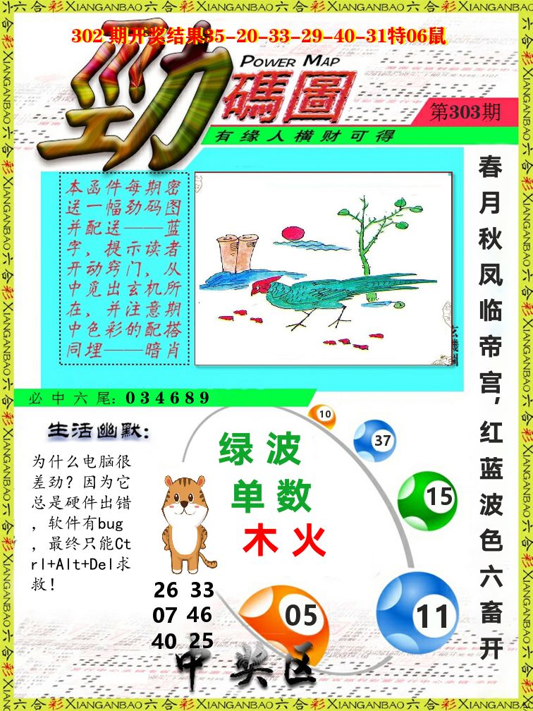 劲码图 第303期