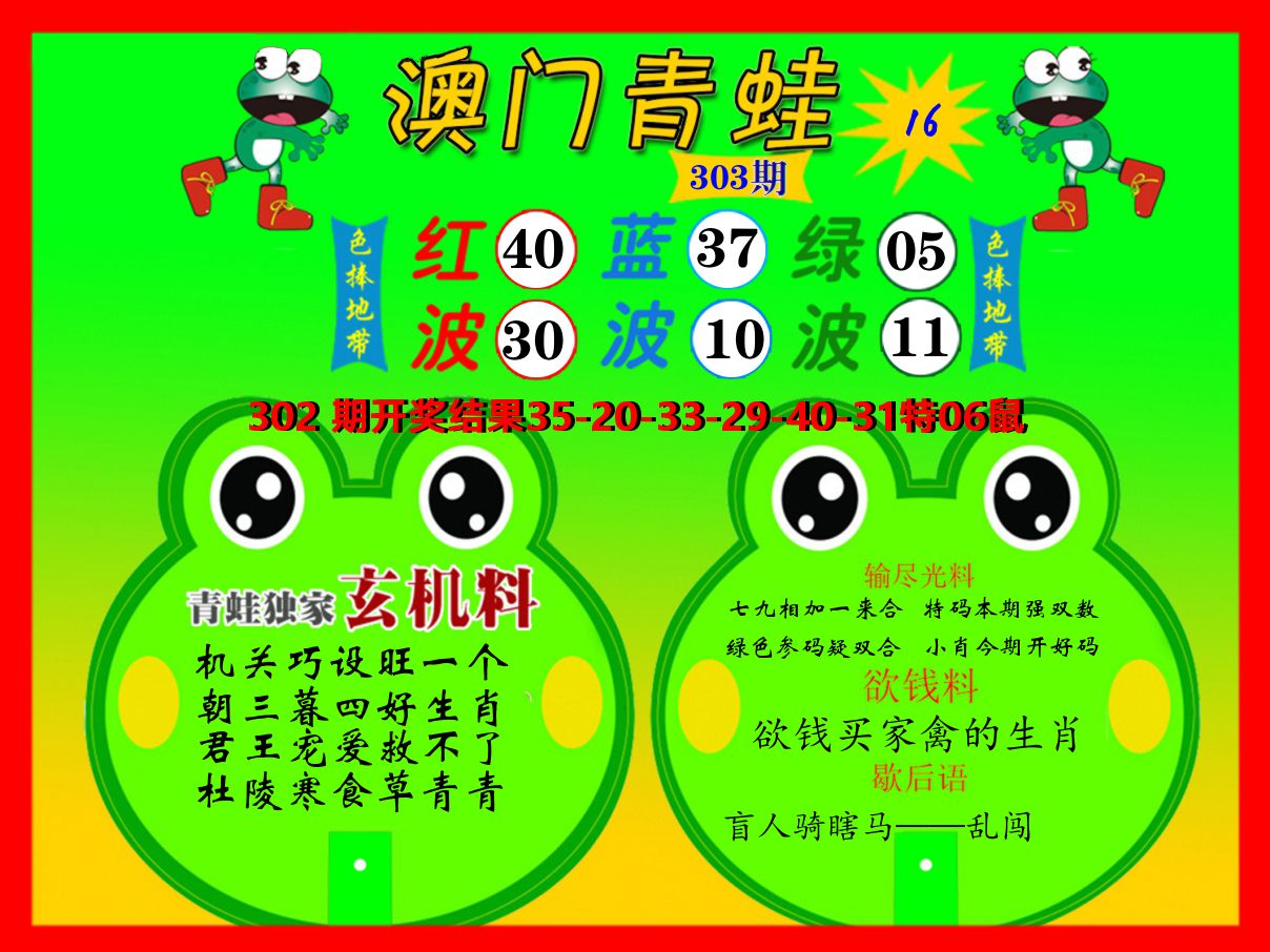 青蛙系列16 第303期