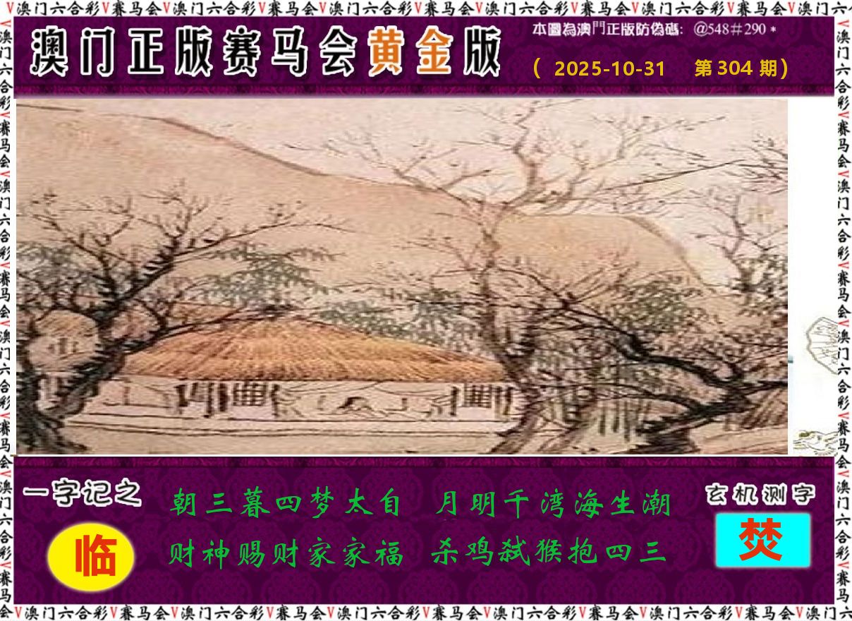 赛马会黄金版 第304期