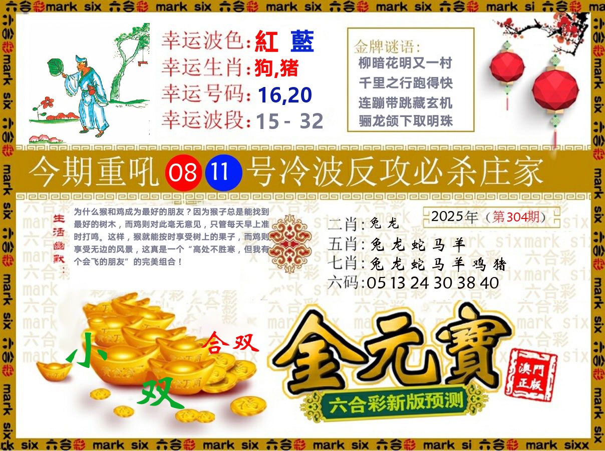 金元宝 第304期