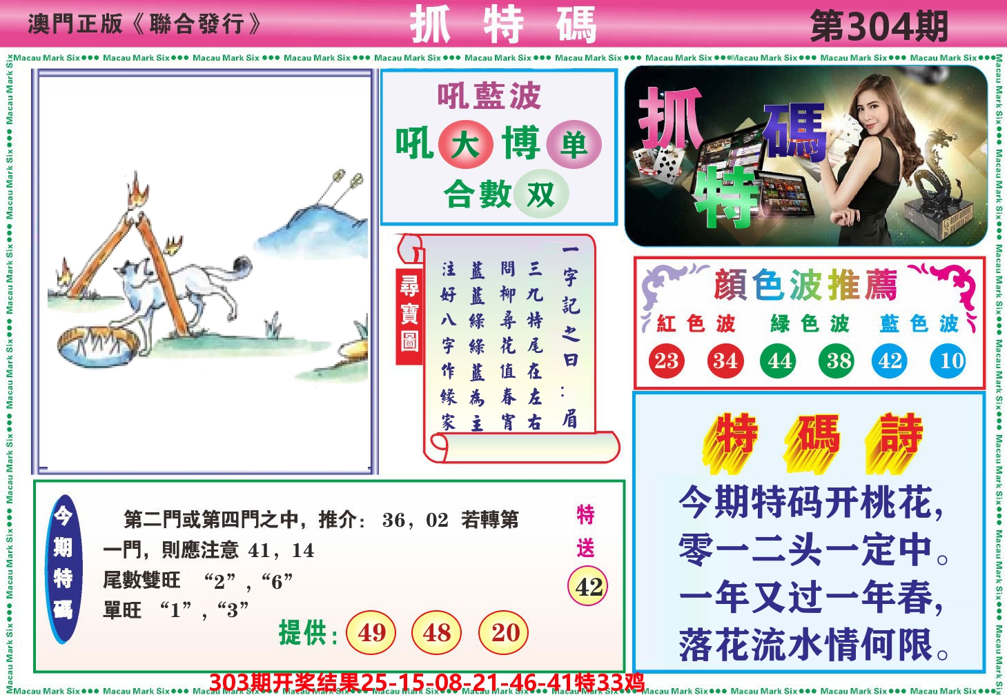 澳门抓特码A 第304期