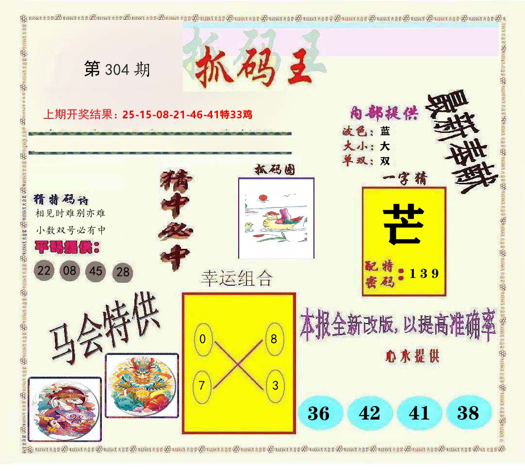 抓码王 第304期