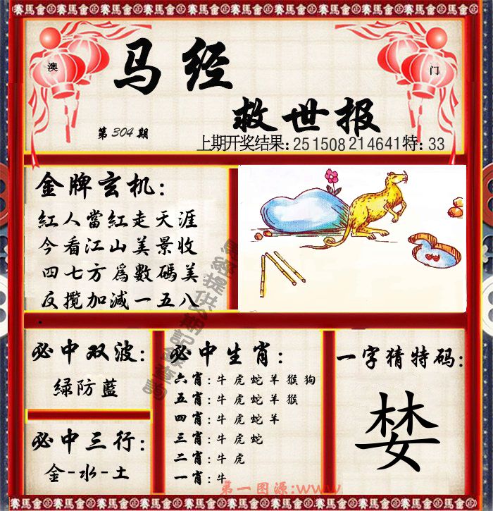 马经救世报 第304期