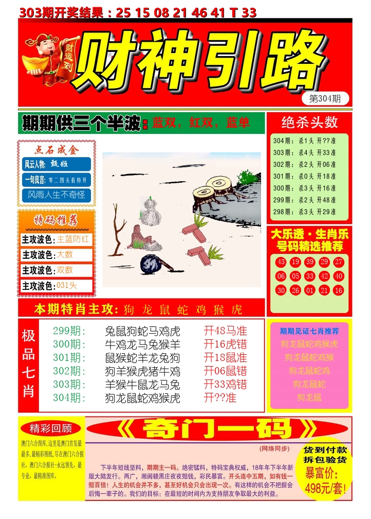 财神引路 第304期