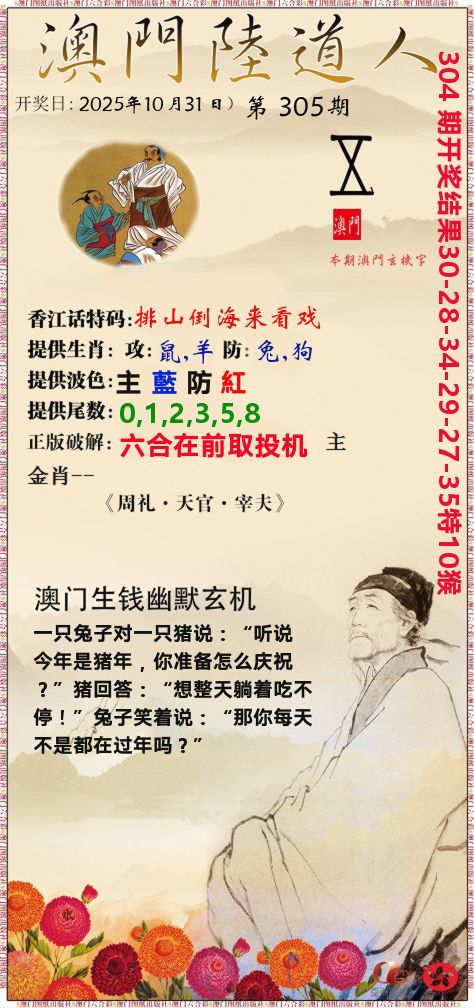 澳门陆道人 第305期