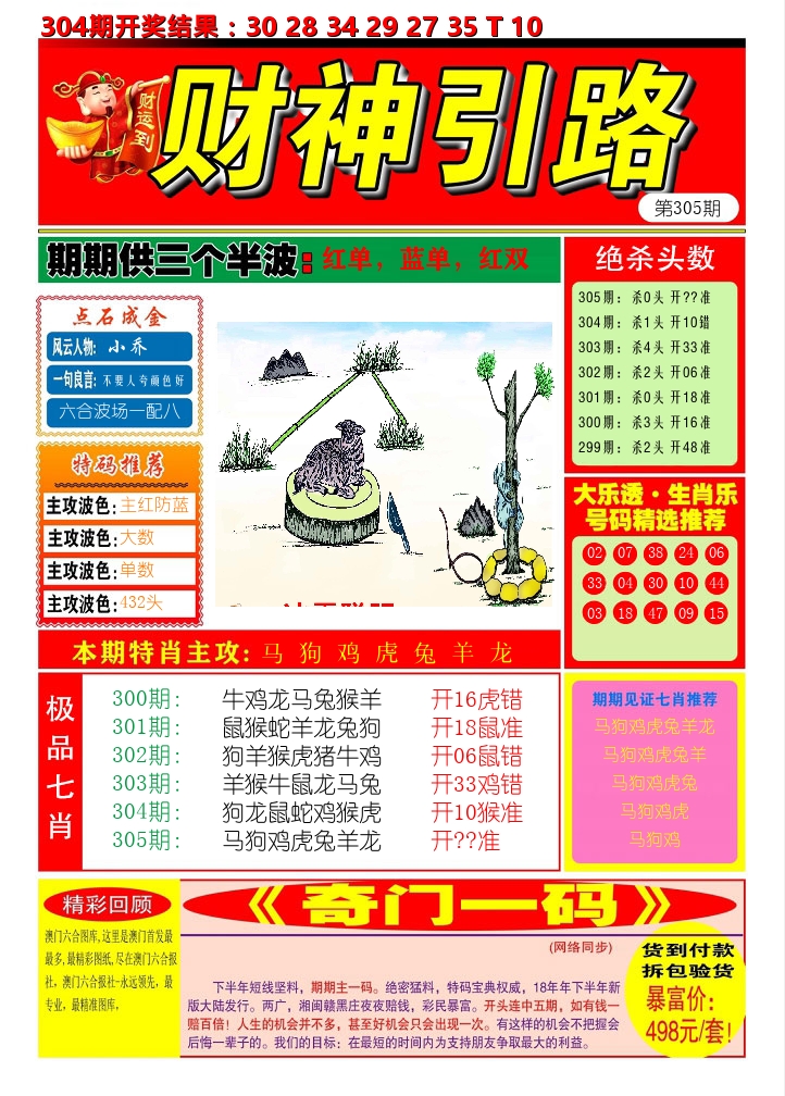 财神引路 第305期