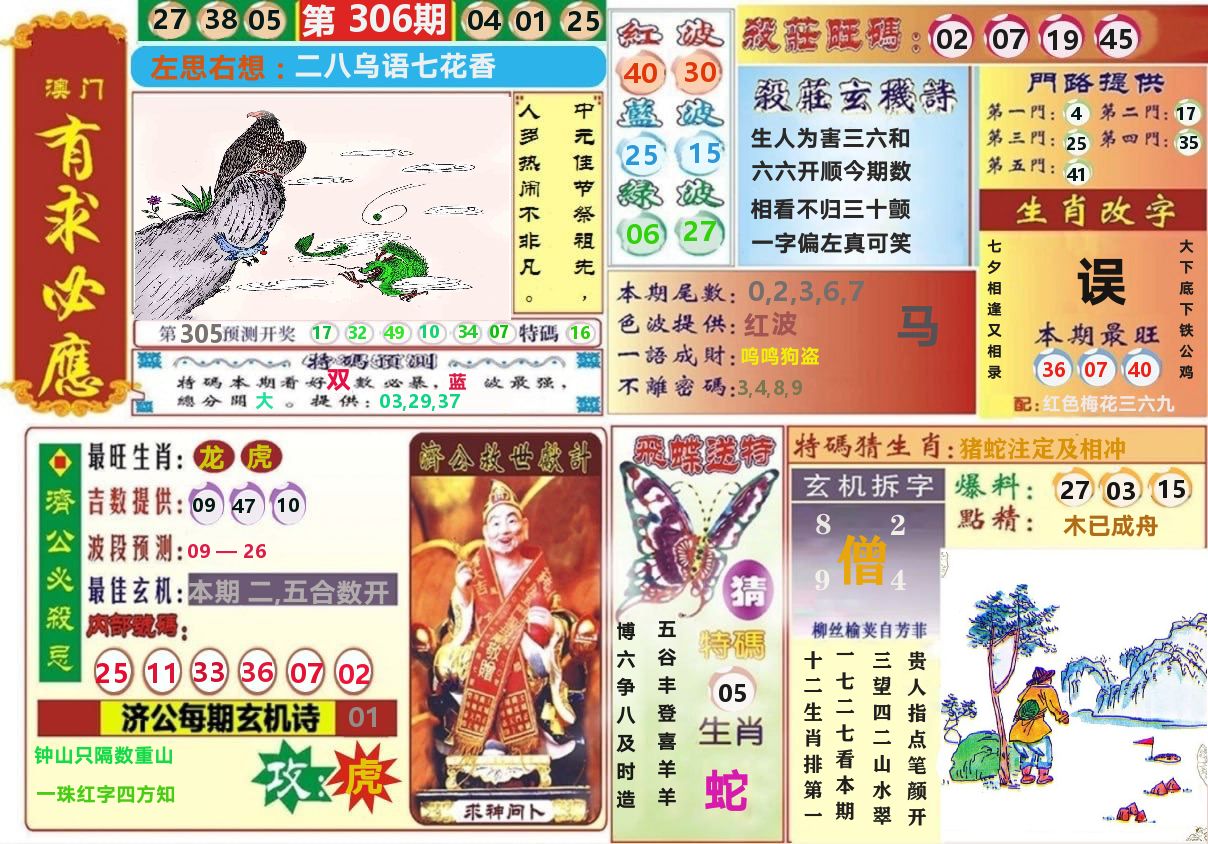 澳门有求必应 第306期