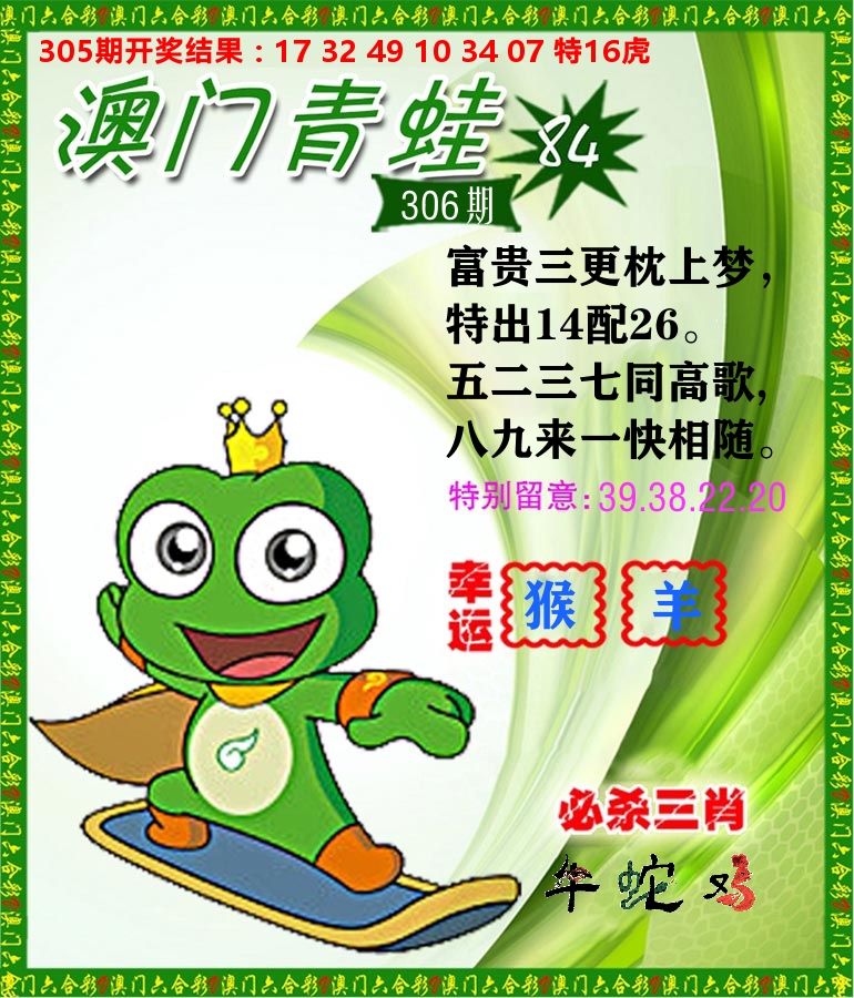 青蛙系列84 第306期