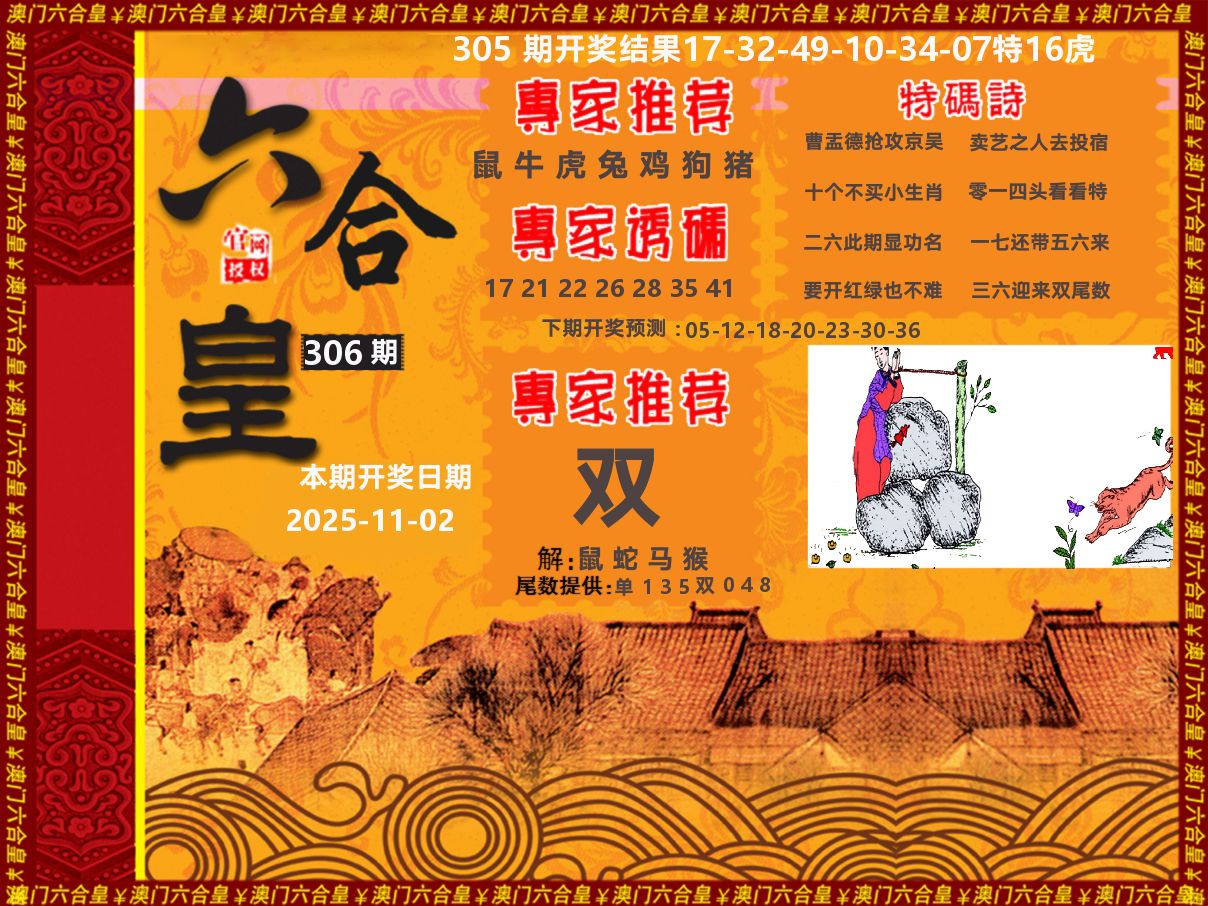 六合皇系列 第306期