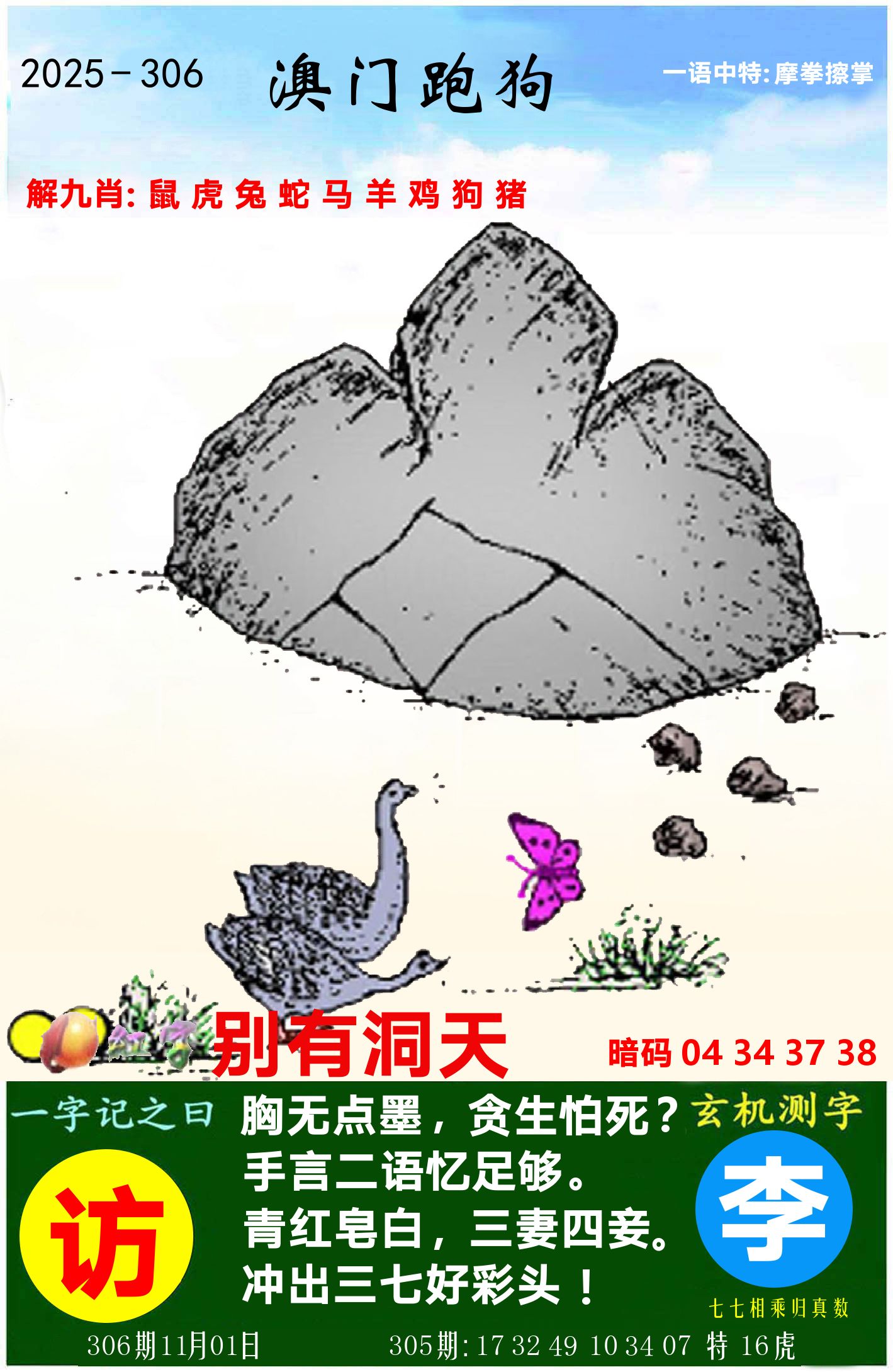 澳门跑狗图 第306期