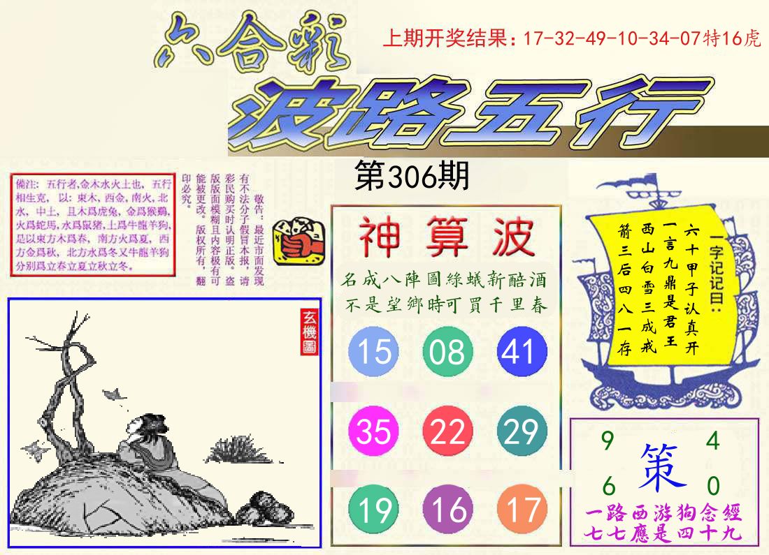 波路五行 第306期