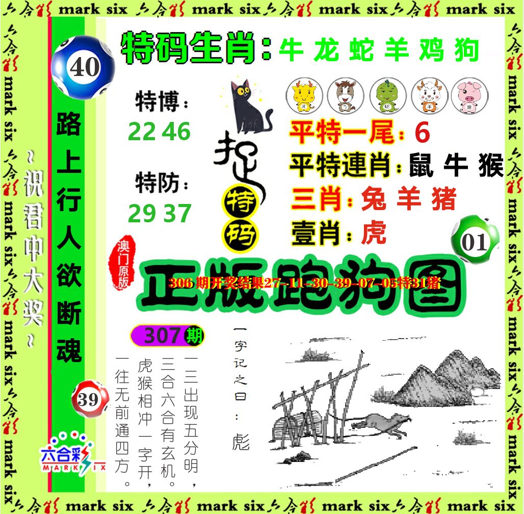 正版跑狗图 第307期