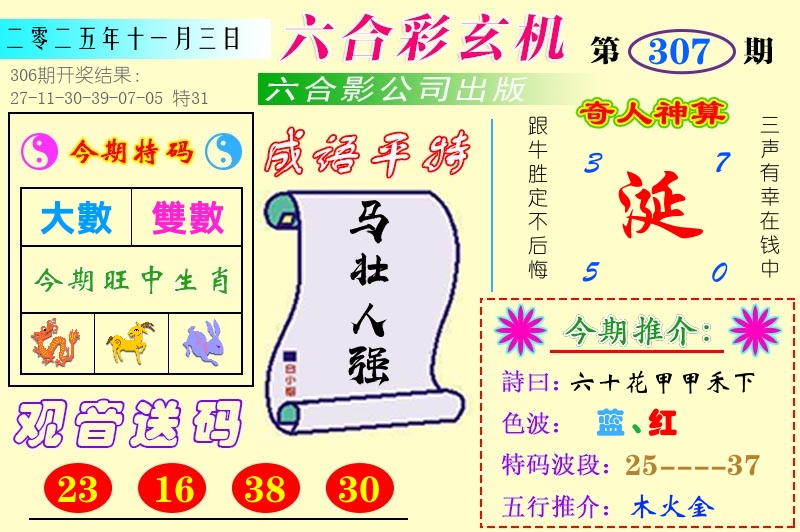 澳门六合玄机 第307期