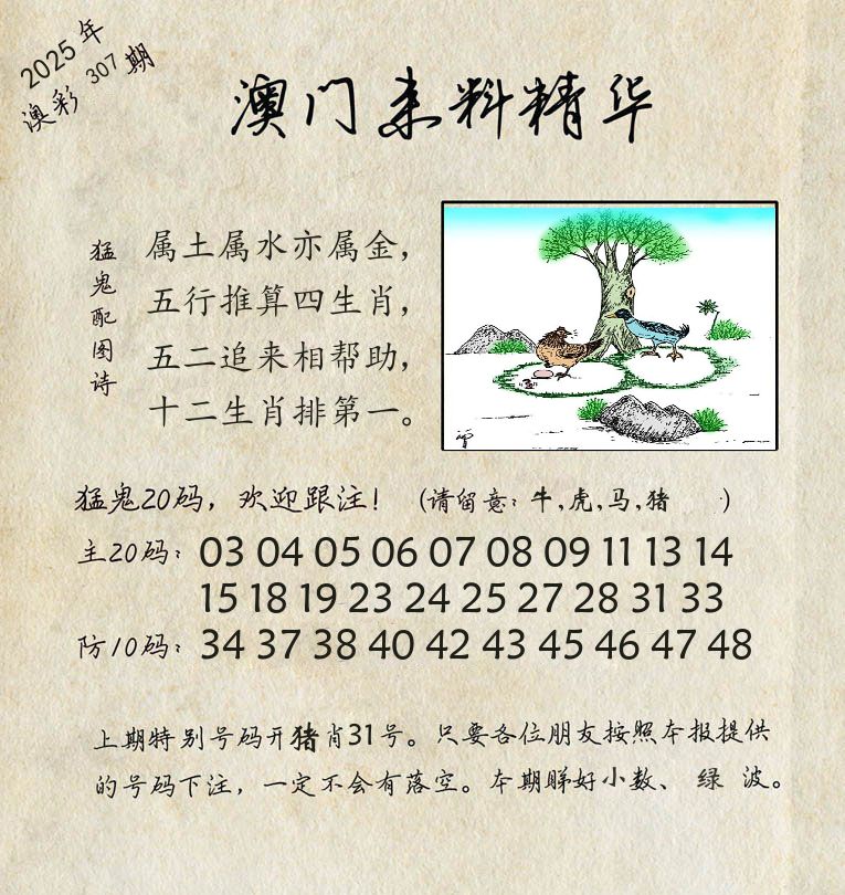 精华来料 第307期